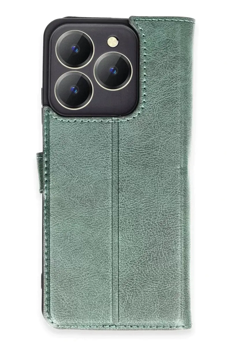 Newface Realme C63 Kılıf Trend S Plus Kapaklı Kılıf - Yeşil