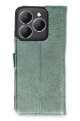 Newface Realme C63 Kılıf Trend S Plus Kapaklı Kılıf - Yeşil