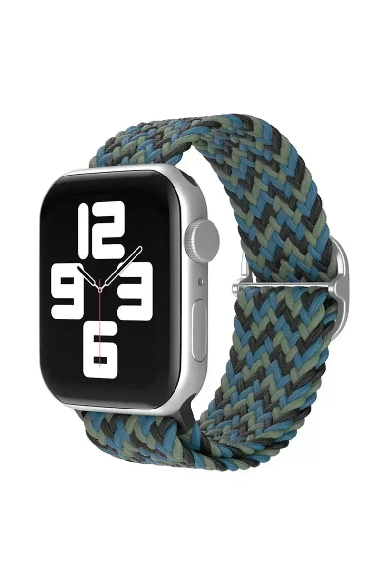 Newface Apple Watch 38mm Star Kordon - Zigzag Mavi-yeşil