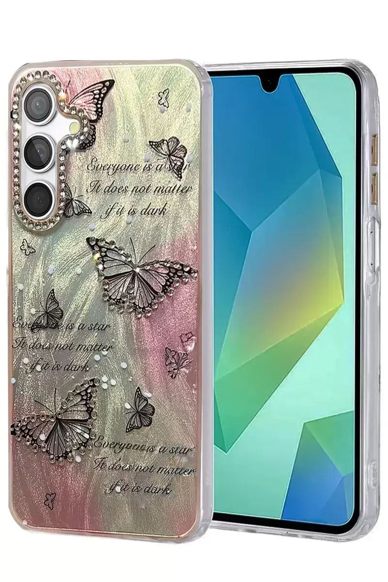 Newface Samsung Galaxy A14 4g Kılıf Blade Aynalı Desenli Kapak - Desen 6