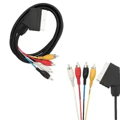 Powermaster Scart 4rca 1.2 Metre 8mm Gold Kablo