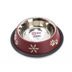 Playfull Desenli Renkli Çelik Mama ve Su Kabı 8 Oz 250 ml