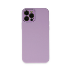 İphone 12 Pro Kılıf Lansman Glass Kapak - Lila