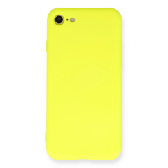 İphone 7 Kılıf Nano İçi Kadife Silikon - Sarı