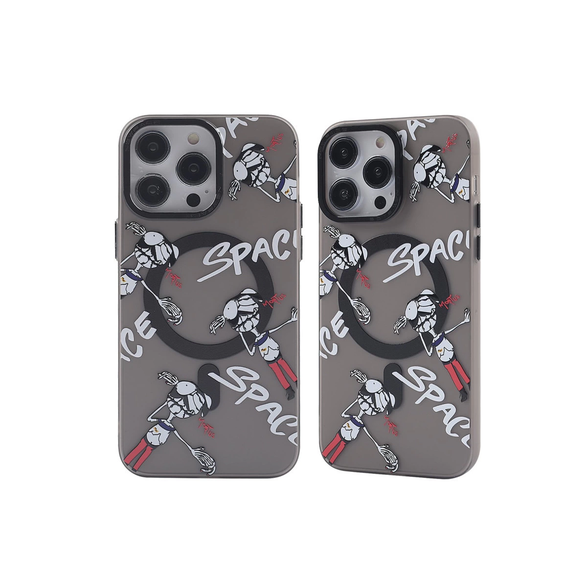 İphone 12 Pro Max Kılıf Apollo Magneticsafe Desenli Kapak - Apollo Siyah - 3