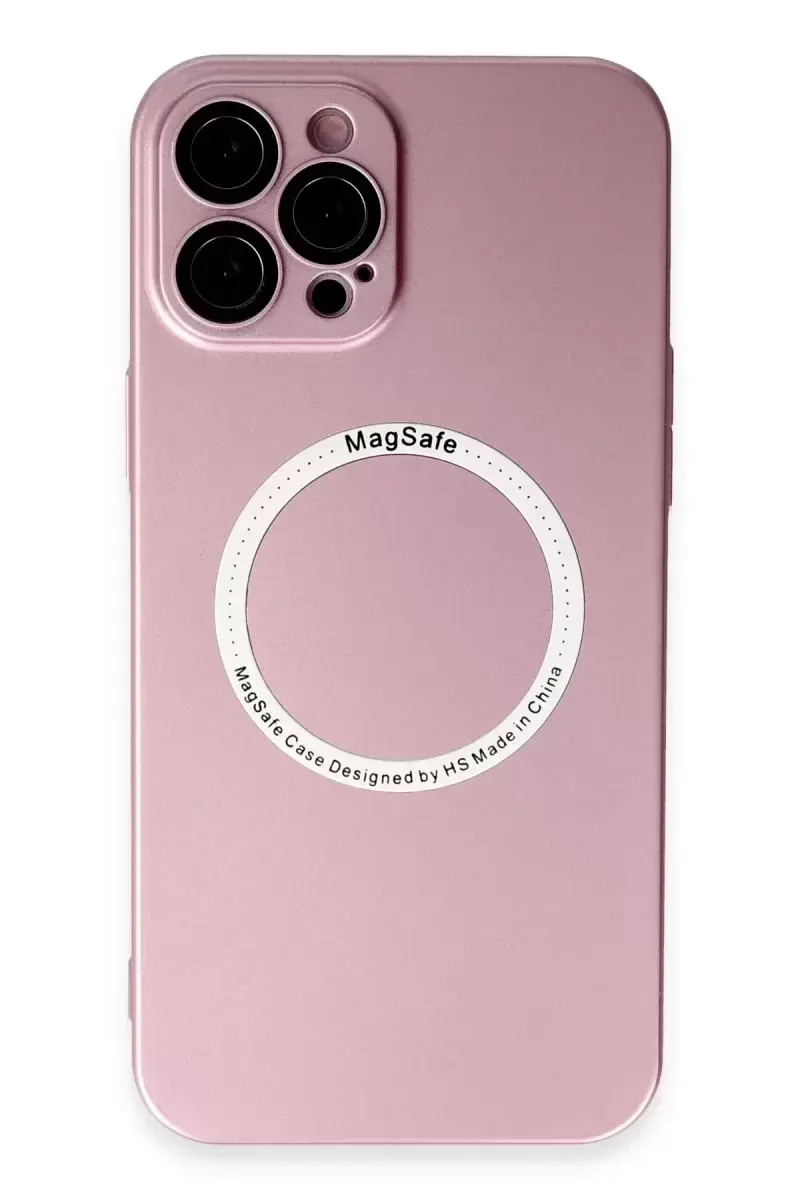 Newface İphone 12 Pro Kılıf Jack Magneticsafe Lens Silikon - Rose Gold