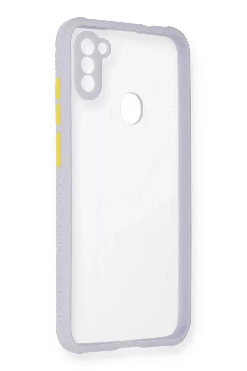 Newface Samsung Galaxy A11 Kılıf Miami Şeffaf Silikon - Lila