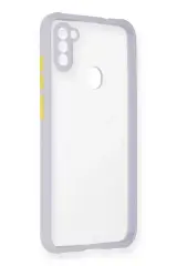 Newface Samsung Galaxy A11 Kılıf Miami Şeffaf Silikon - Lila