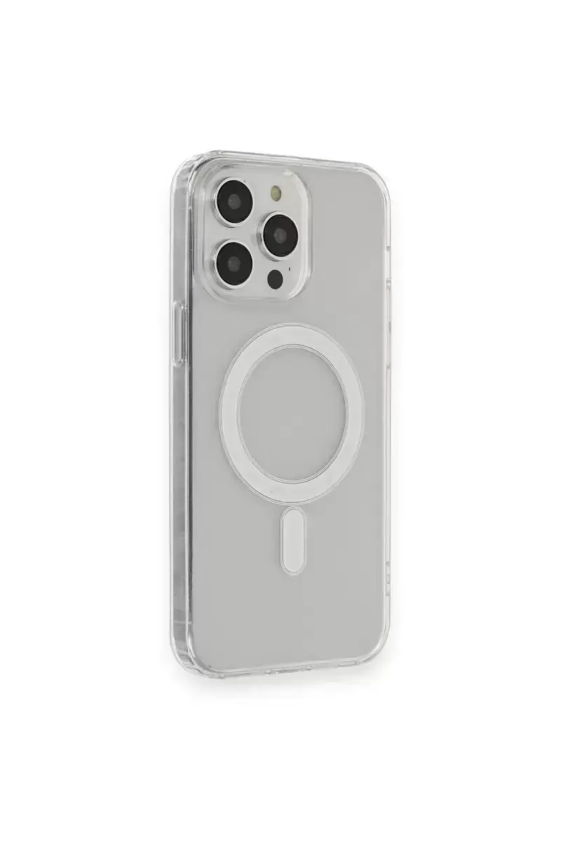 Newface İphone 13 Pro Max Kılıf Matte Şeffaf Magneticsafe - Şeffaf