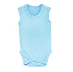 Sema Baby Jakarlı Askılı Badi (Body) - Mavi 0-3 Ay