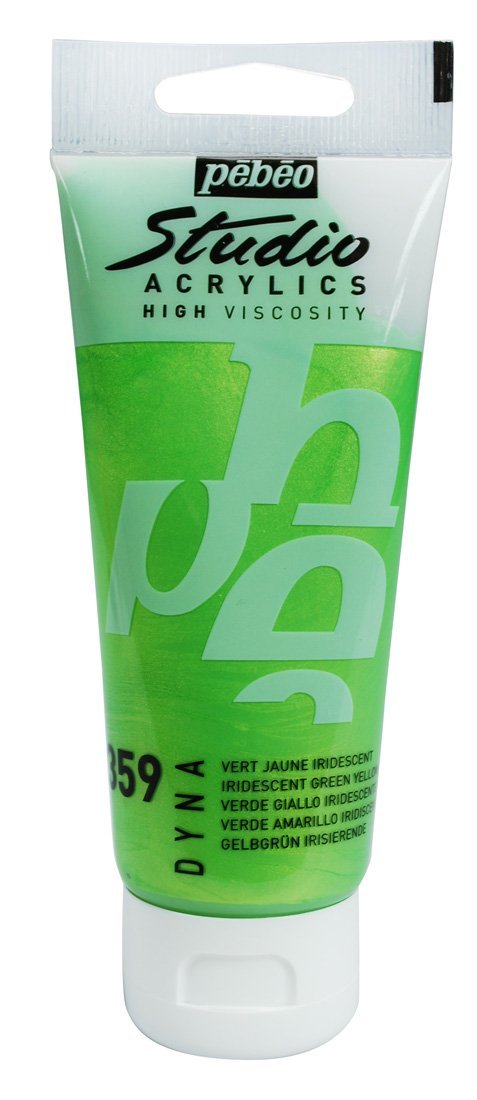 Studio Akrilik Boya - Iridescent Green Yellow - 100ml - N:359