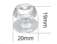 4 Adet Kristal Tasarımlı Çok Amaçlı Yapışkanlı Tutacak Buton