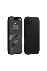 Newface İphone 16 Plus Kılıf First Silikon - Siyah
