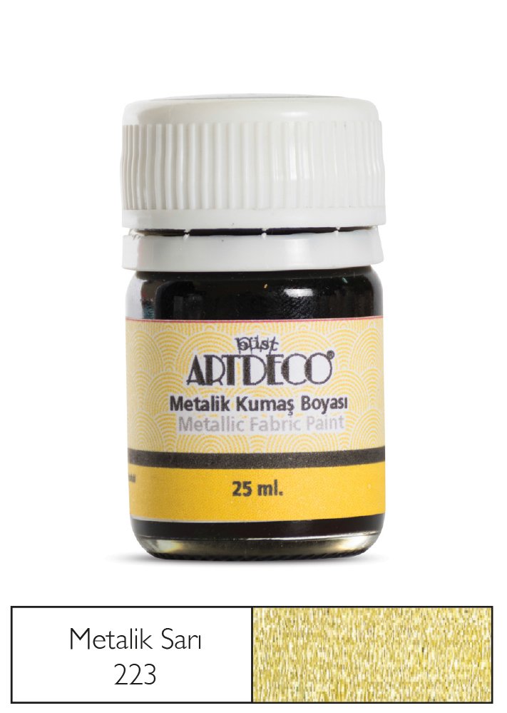 Metalik Kumaş Boyası 25ml Sarı 223