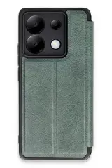 Newface Xiaomi Redmi Note 13 Pro 5g Kılıf Flip Cover - Koyu Yeşil