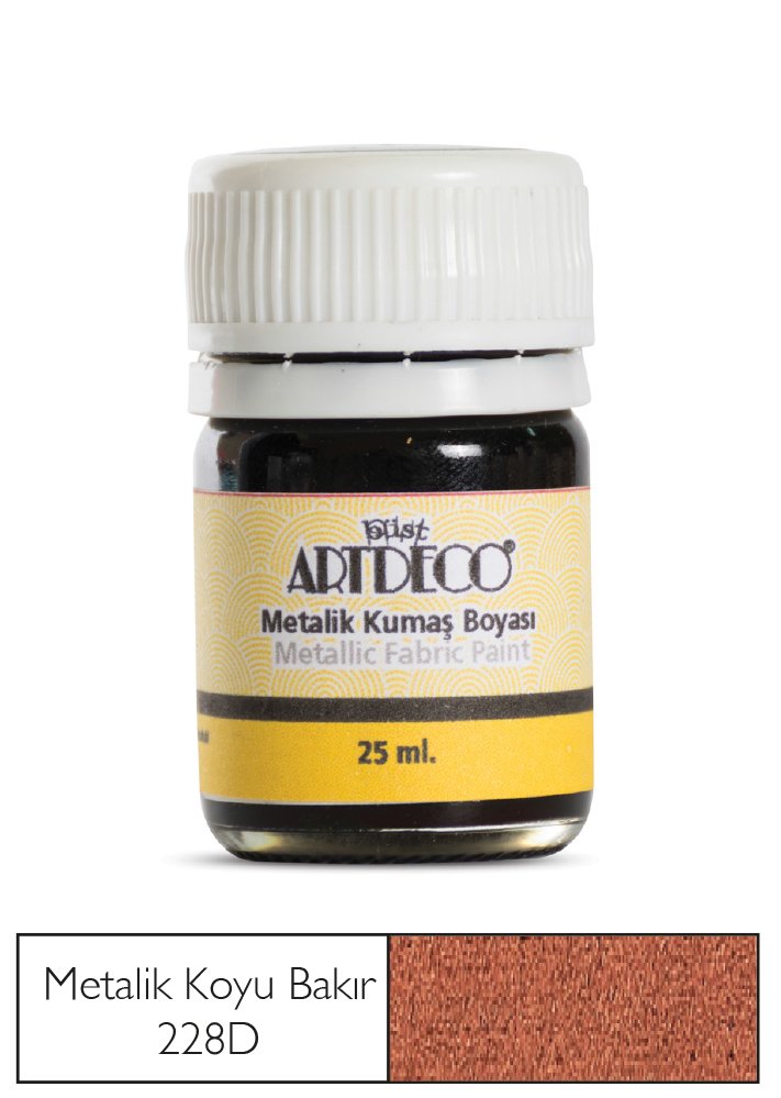 Metalik Kumaş Boyası 25ml Koyu Bakır 228D