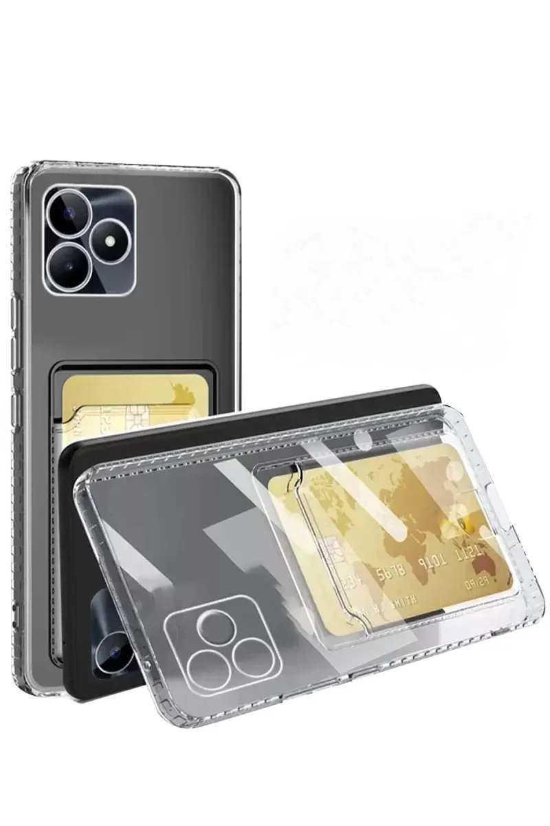 Newface Realme Note 50 4g Kılıf Kart Şeffaf Silikon - Şeffaf