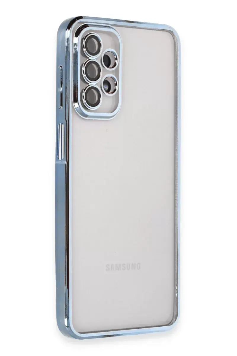 Newface Samsung Galaxy A23 4g Kılıf Razer Lensli Silikon - Açık Mavi