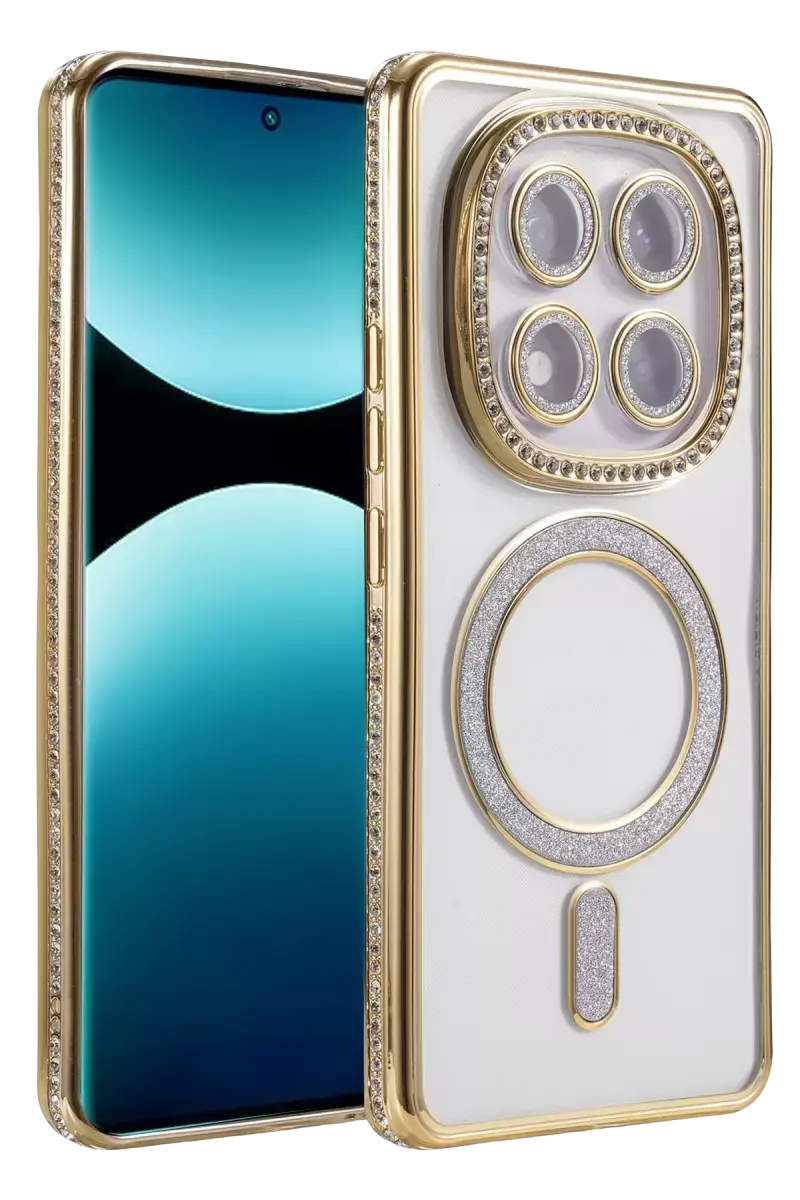 Newface Xiaomi Redmi Note 15 4g Joke Simli Magneticsafe Kılıf - Gold
