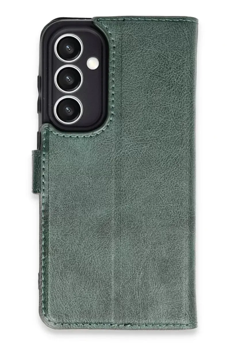 Newface Samsung Galaxy S23 Fe Kılıf Trend S Plus Kapaklı Kılıf - Yeşil