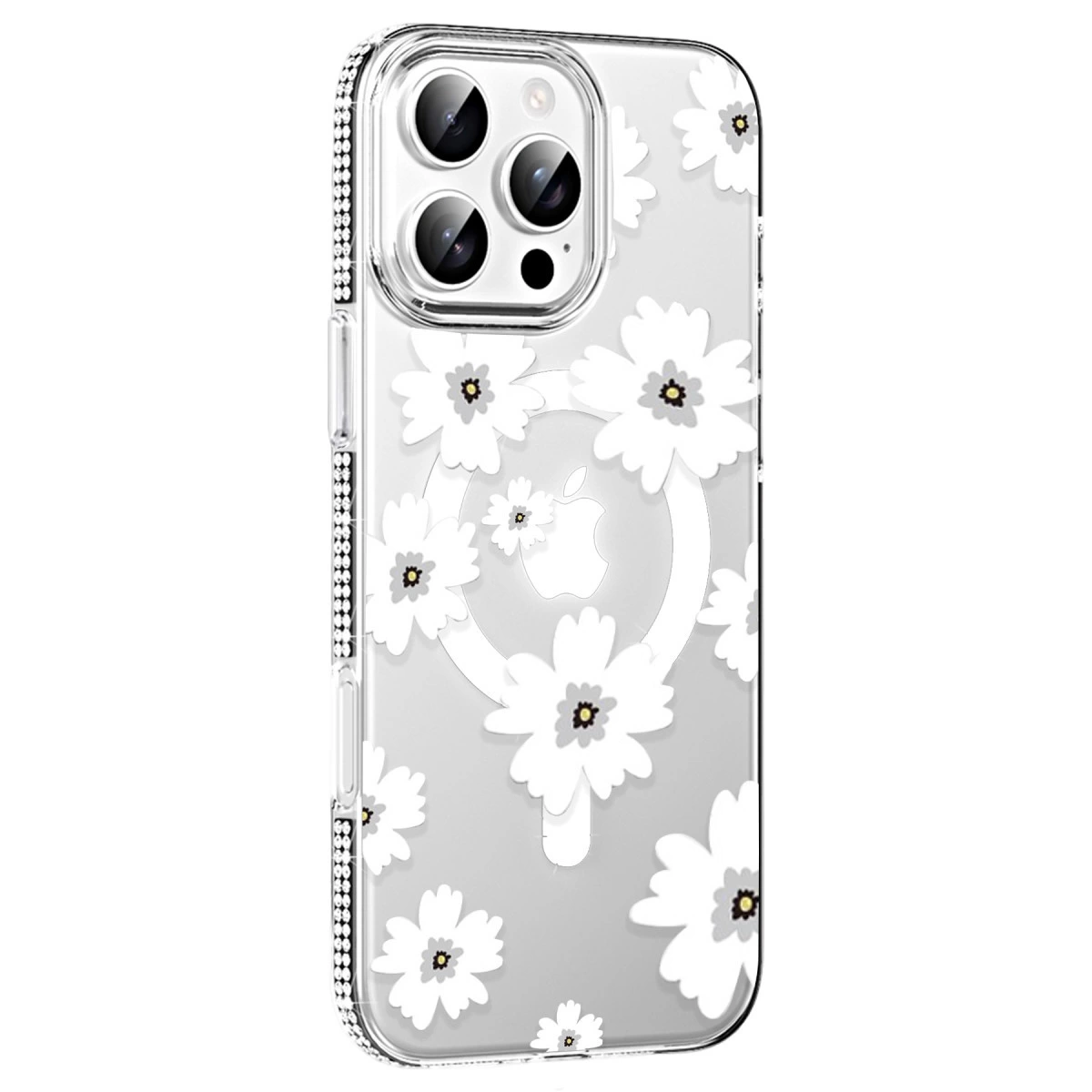 Joko  İphone 16 Pro Max Floral Magsafe Kapak - Beyaz