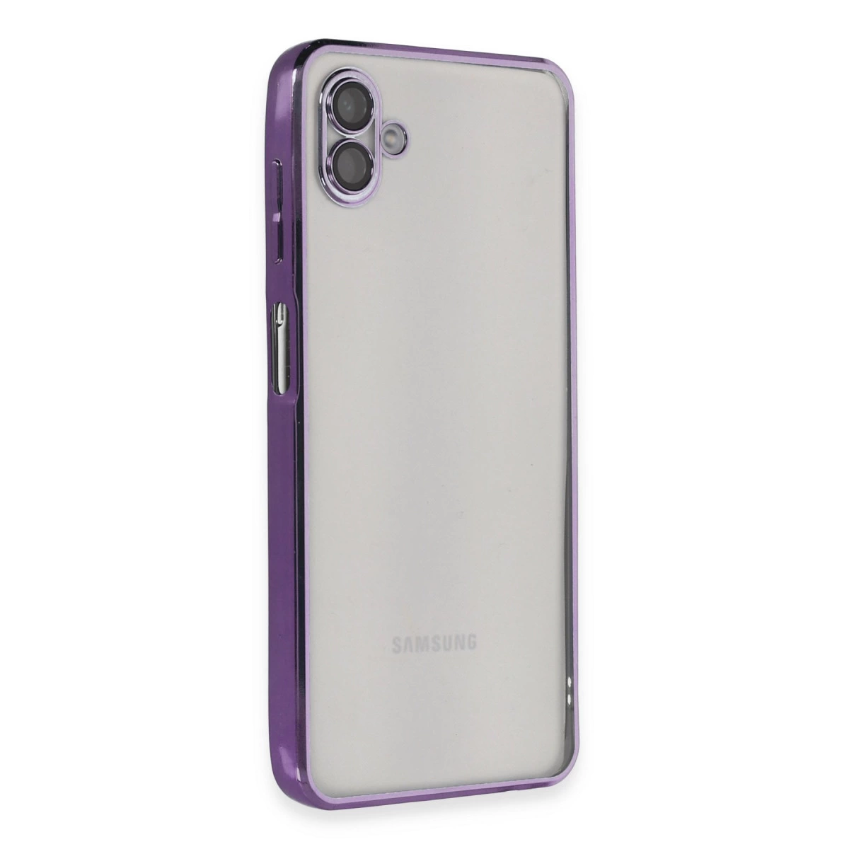 Samsung Galaxy A04 Kılıf Razer Lensli Silikon - Mor