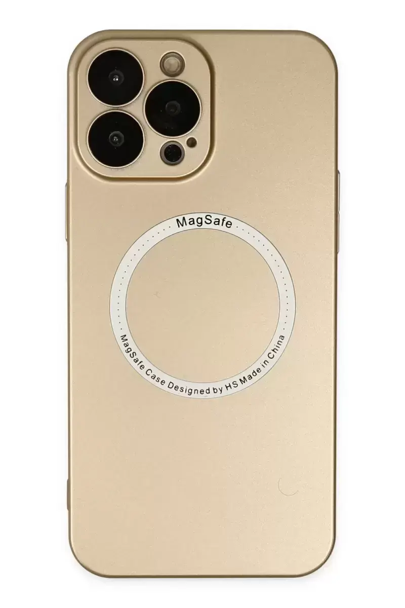 Newface İphone 13 Pro Kılıf Jack Magneticsafe Lens Silikon - Gold