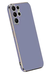 Newface Samsung Galaxy S24 Ultra Kılıf Volet Silikon - Mavi