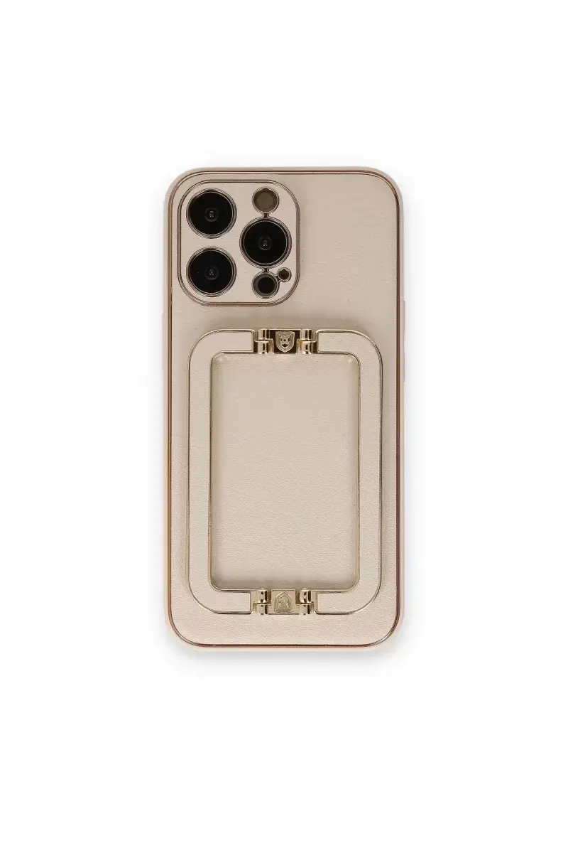 Newface İphone 14 Pro Kılıf Coco Elit Kapak - Gold