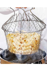 Çok Fonksiyonlu Pratik Süzgeç Katlanır - Kızartma Haşlama Aparatı -chef Basket