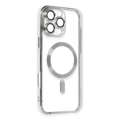İphone 16 Pro Max Kılıf Kross Magneticsafe Kapak - Gümüş