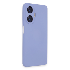 Realme C55 Kılıf Nano İçi Kadife Silikon - Lila