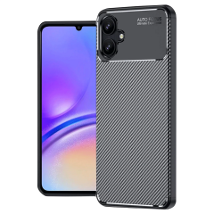 Samsung Galaxy A06 Kılıf Auto Focus Karbon Kapak - Siyah