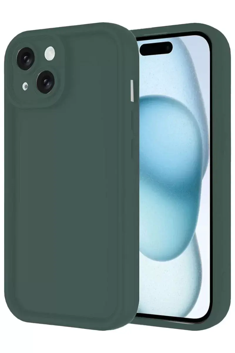 Newface İphone 14 Kılıf Viera Silikon - Koyu Yeşil