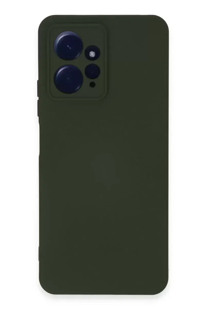 Newface Xiaomi Redmi Note 12 4g Kılıf Nano İçi Kadife Silikon - Koyu Yeşil