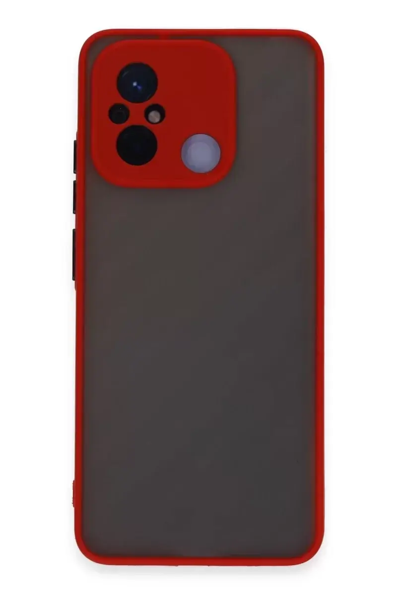 Newface Xiaomi Redmi 12c Kılıf Montreal Silikon Kapak - Kırmızı