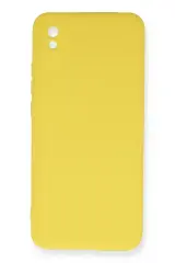 Newface Xiaomi Redmi 9a Kılıf Nano İçi Kadife Silikon - Sarı
