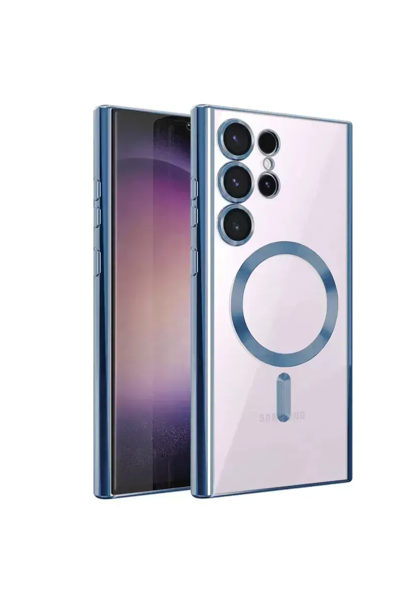 Newface Samsung Galaxy S23 Ultra Kılıf Kross Magneticsafe Kapak - Sierra Blue