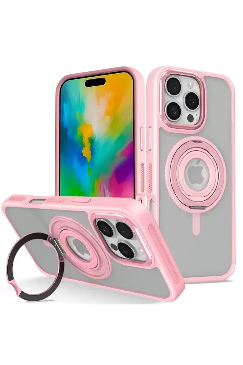 Joko Apple İphone 16 Pro Banza Magsafe Standlı Kapak - Pembe
