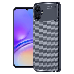 Samsung Galaxy A06 Kılıf Auto Focus Karbon Kapak - Lacivert
