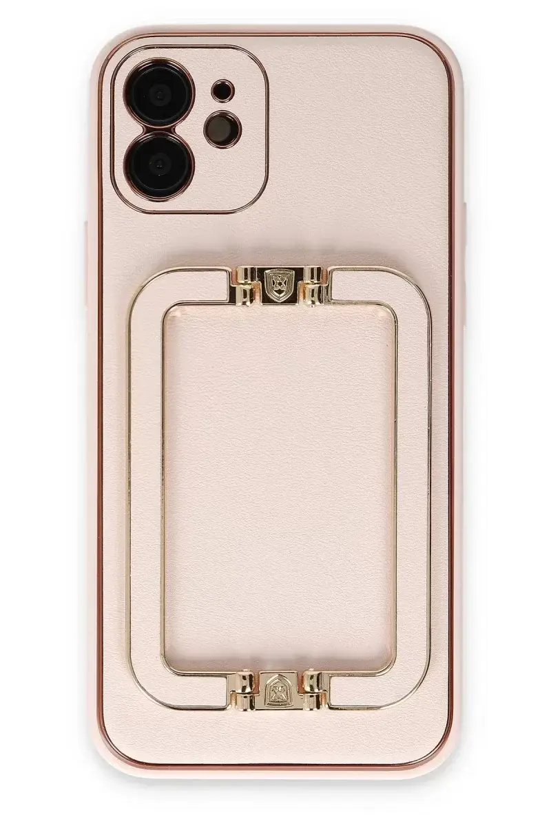 Newface İphone 12 Kılıf Coco Elit Kapak - Pudra