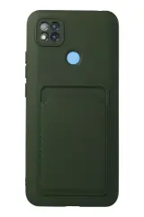 Newface Xiaomi Redmi 9c Kılıf Kelvin Kartvizitli Silikon - Koyu Yeşil