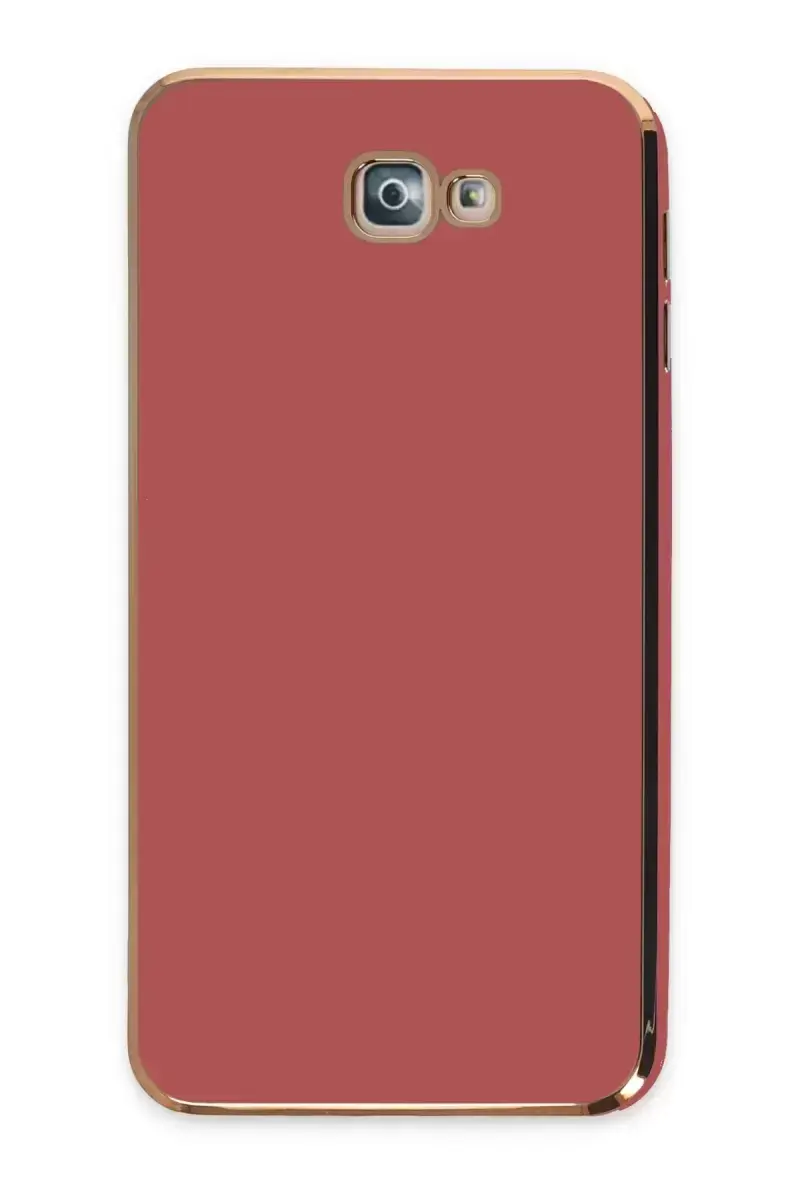 Newface Samsung Galaxy J7 Prime Kılıf Volet Silikon - Kırmızı