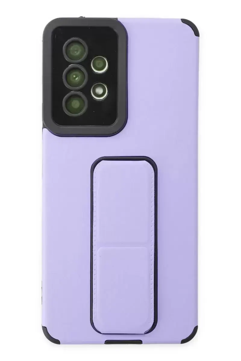 Newface Samsung Galaxy A53 5g Kılıf Mega Standlı Silikon - Lila