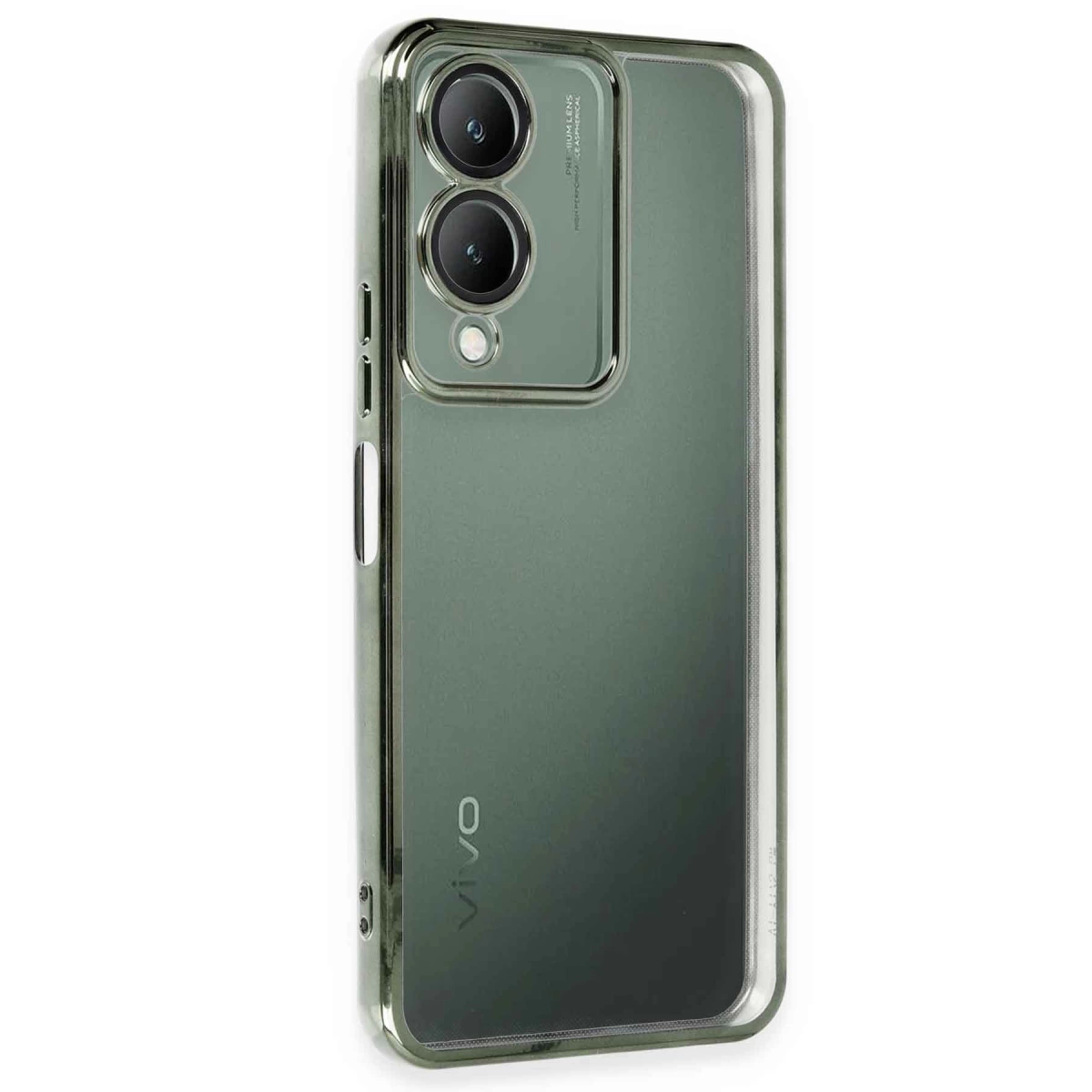 Vivo Y17s Kılıf Razer Lensli Silikon - Yeşil