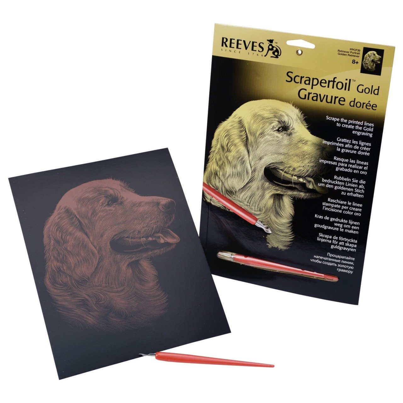 Altın Gravür Kazıma Seti - Köpek