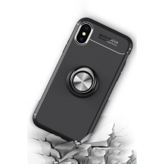 İphone Xs Max Kılıf Range Yüzüklü Silikon - Mavi