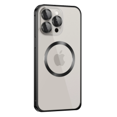 Joko  İphone 15 Pro Max Kılıf Metal Bumper Magneticsafe Kapak - Siyah