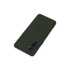 One Plus 9 Kılıf Nano İçi Kadife Silikon - Koyu Yeşil