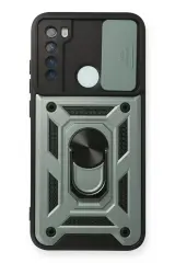 Newface Xiaomi Redmi Note 8 Kılıf Pars Lens Yüzüklü Silikon - Yeşil